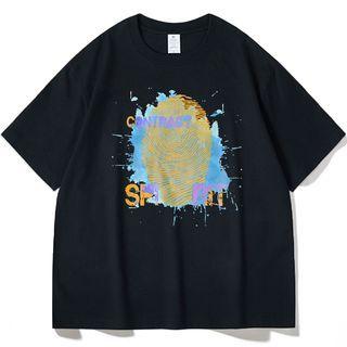 Short-sleeve Fingerprint T-shirt