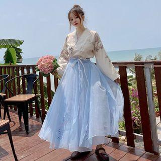 Floral Hanfu Top / Maxi Skirt