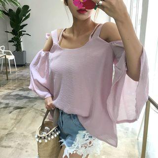 Lace-detail Denim Shorts