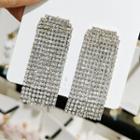 Rhinestone Rectangle Earring 1 Pair - As Shown In Figure - One Size