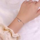 Heart Bracelet With Gift Box - 1 Pair - Silver - One Size