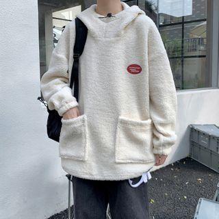 Applique Shearling Hoodie