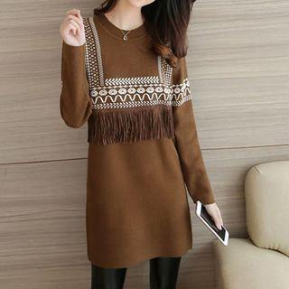 Fringe Knit Dress