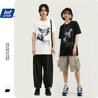 Unisex Crow-print T-shirt