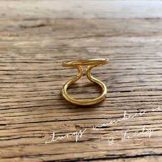 Tiered Open Ring Gold - One Size