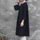 3/4-sleeve A-line T-shirt Dress