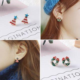 Snowflake Bell Stud Earring As Shown In Figure - One Size