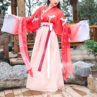 Printed Hanfu Top / Maxi Skirt / Maxi Dress / Set
