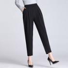 Plain Cropped Tapered Dress Pants