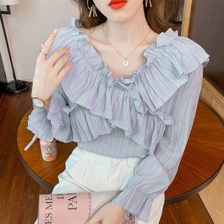 Ruffle Crinkle Blouse