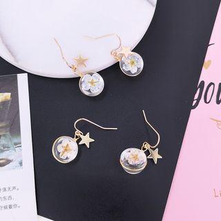 Flower & Star Dangle Earring