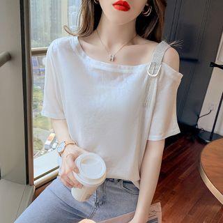 Short-sleeve Belt Top