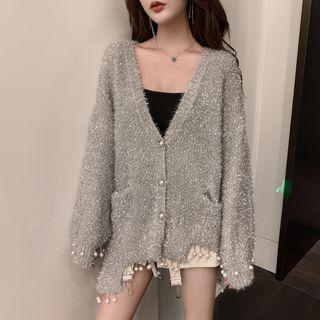 Long-sleeve Tassel Open Front Jacket