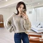 Drop-shoulder Sung Sweater