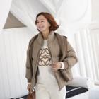 Set: Padding Jacket + Hooded Knit Muffler