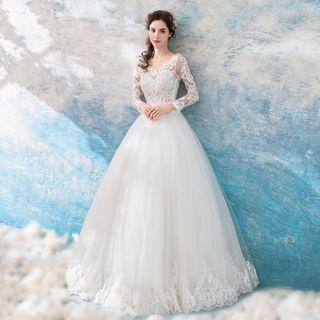 Embroidered Wedding Ball Gown
