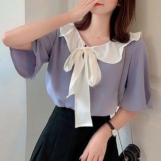 Bow Chiffon T-shirt