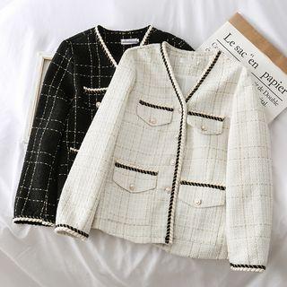 V-neck Woolen Light Cardigan
