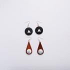 Marble Wooden Earring