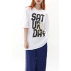 Saturday Smiley-printed T-shirt Ivory - One Size