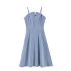 Spaghetti Strap Denim A-line Dress