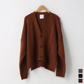 Multi-pattern Loose-fit Cardigan
