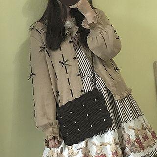 Dotted Knit Shoulder Bag