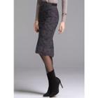 Lace Midi H-line Skirt