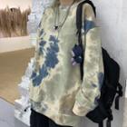 Tie-dye Long-sleeve Sweatshirt As Shown In Figure - One Size