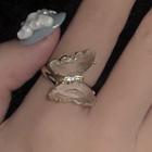 Alloy Butterfly Ring 0697a - White - One Size