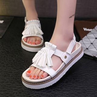 Platform Tassel Sandals