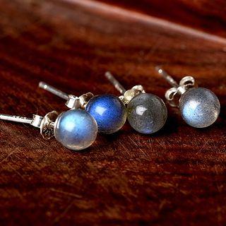 Moonstone Bead Earring 1 Pair - As Shown In Figure - One Size