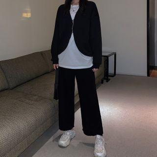Straight-fit Pants / Reversible Sweatshirt / Set