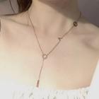 Stainless Steel Pendant Y Necklace 1633 - As Shown In Figure - One Size