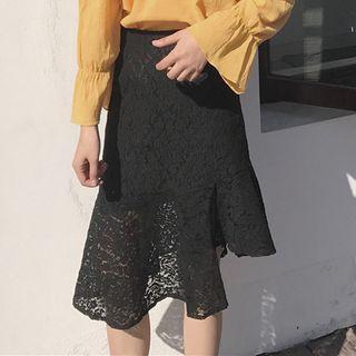 Irregular Lace Skirt