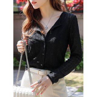 Set: Lace Cardigan + Ribbed Camisole Top