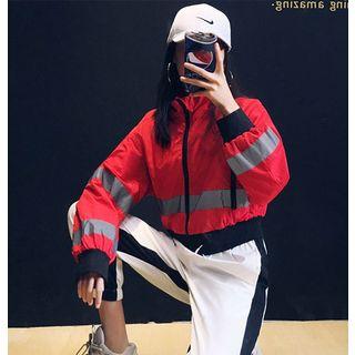 Loose-fit Color Block Windbreaker