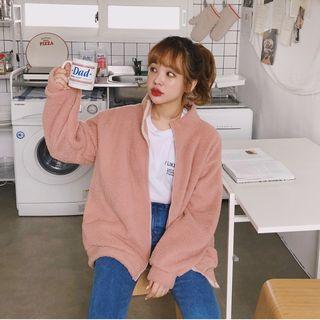 Fleece Zip-up Jacket Pink - One Size