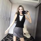 Lace-trim Cropped Tank Top