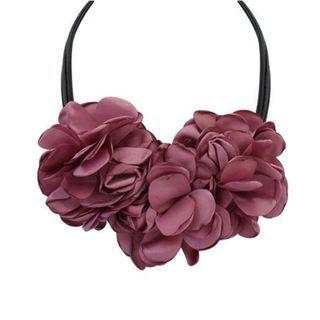 Flower Choker 1 Pc - Gray - One Size
