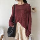 Distressed Nubby Sweater