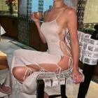 Spaghetti Strap Tie-side Midi Dress
