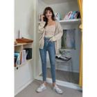 Lace-up Fly Skinny Jeans