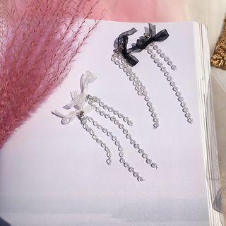Crystal Bow Drop Earring