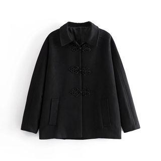Frog Buttoned Plain Jacket
