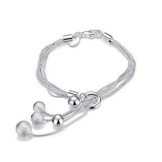 Simple Multi-layer Small Ball Bracelet Silver - One Size