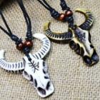 Cow Head Pendant Necklace