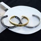 Couple Matching Lettering Stainless Steel Bangle