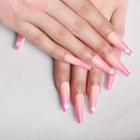 Heart Print Gradient Faux Nail Tips Sm14210426 - Pink - One Size