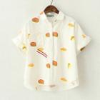 Sushi Print Short-sleeve Shirt